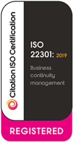 ISO 22301:2019 registered